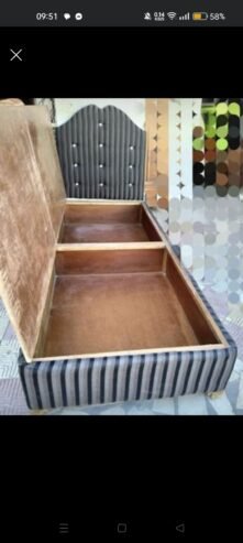 Lit démontable capitonné bel sandou9 sans matelas