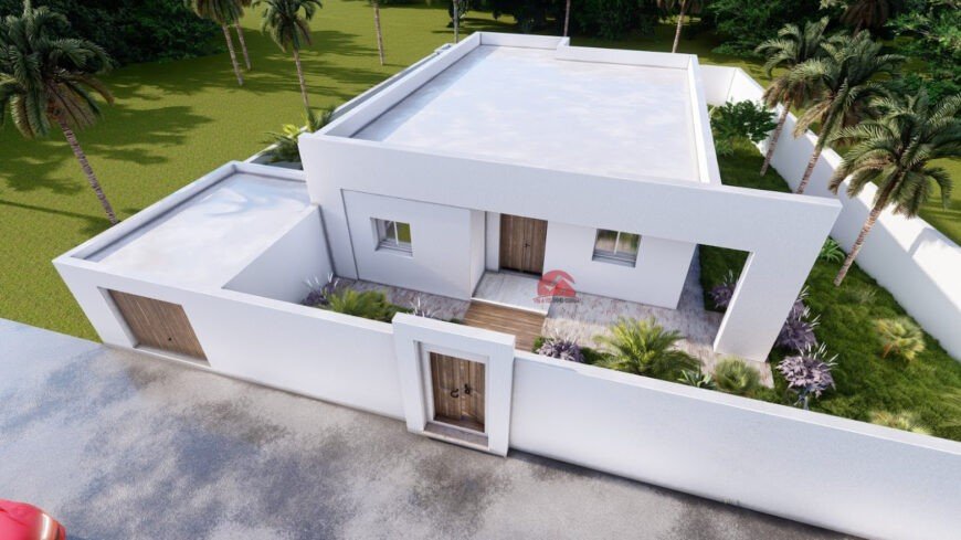 PROJET DE VILLA AVEC PISCINE À HOUMT SOUK DJERBA- RÉF P624