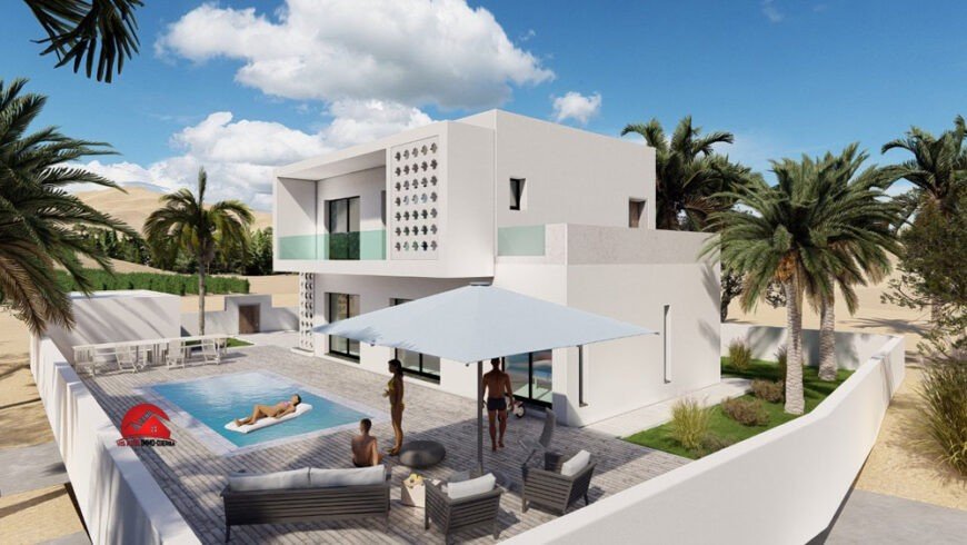 MODÈLE DE PLAN À CONSTRUIRE EN DJERBA HOUMT SOUK -RÉF P600
