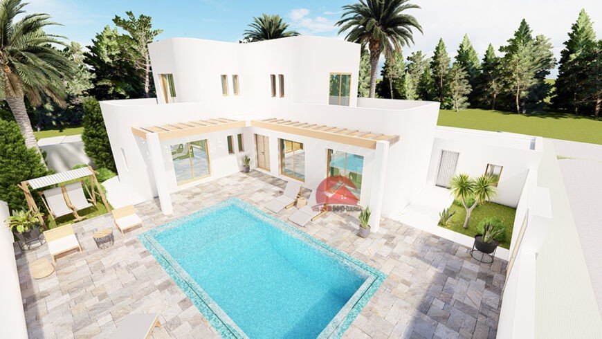 NOUVEAU MODÈLE DE PLAN À CONSTRUIRE À DJERBA – RÉF P553