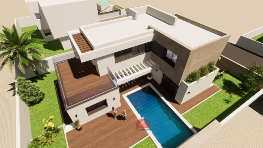 VILLA AVEC PISCINE À MEZRAYA DJERBA – RÉF V620