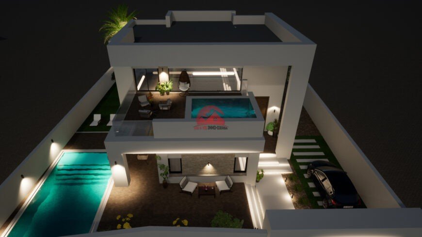 VILLA NEUVE À LA ZONE TOURISTIQUE DJERBA – RÉF V640