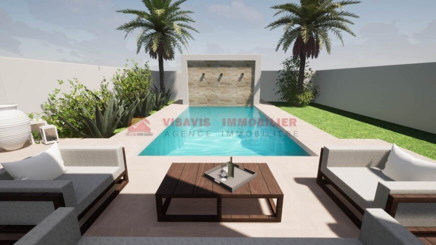 CONSTRUCTION VILLA CLÉ EN MAIN EN ZONE URBAINE DJERBA – RÉF P694