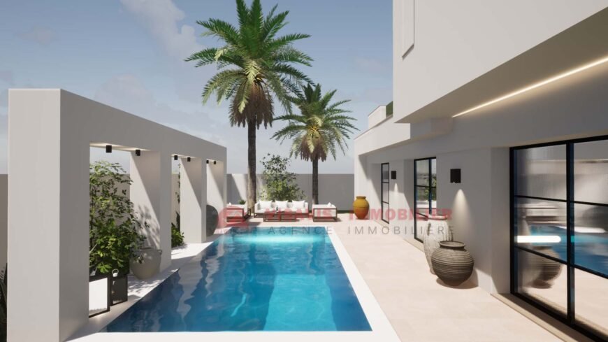 CONSTRUIRE UNE VILLA AVEC PISCINE À DJERBA EN TUNISIE ZU – RÉF P695