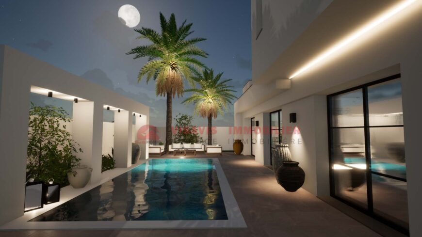 CONSTRUIRE UNE VILLA AVEC PISCINE À DJERBA EN TUNISIE ZU – RÉF P695