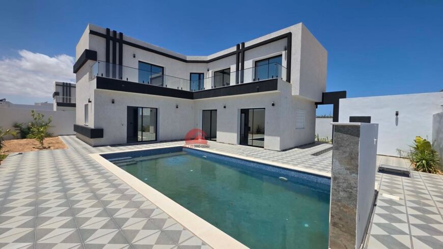 Villa neuve avec titre bleu à Tezdaine Djerba ZA – V690